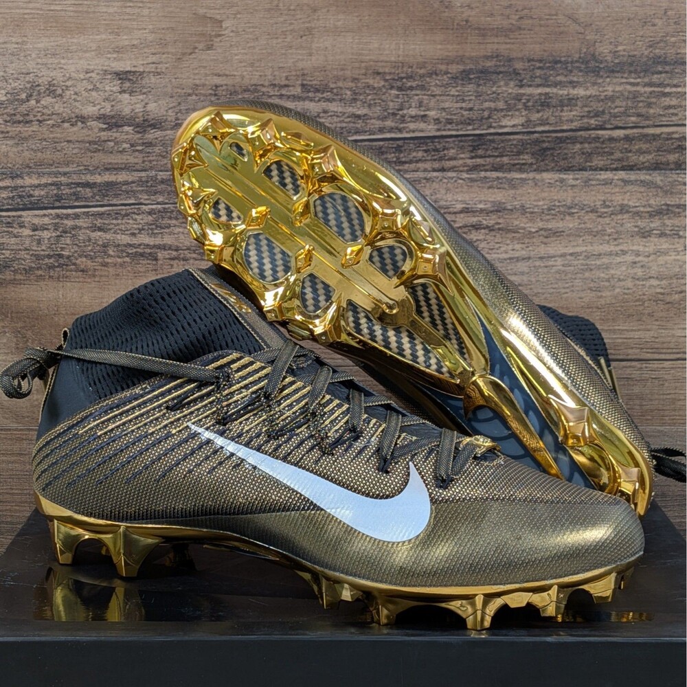 Nike Vapor Untouchable 2 LE Men's 12 Super Bowl 50 Black Gold Cleats 822293-097